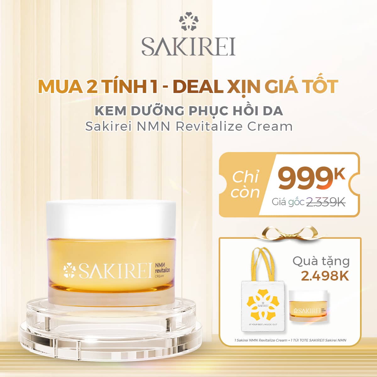 KEM DƯỠNG PHỤC HỒI DA SAKIREI NMN REVITALIZE CREAM
