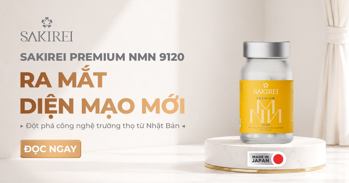 Sakirei Premium NMN 9120 Ra Mắt Diện Mạo Mới: Đột Phá Công Nghệ Trường Thọ Từ Nhật Bản