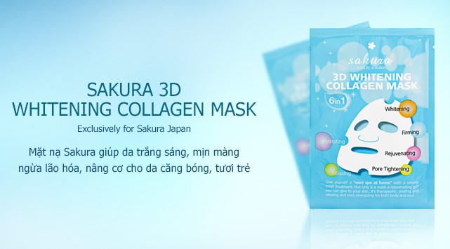 Bạn đã biết cách đắp mặt nạ Sakura 3D Whitening Collagen Mask đúng cách cho làn da sáng mịn?