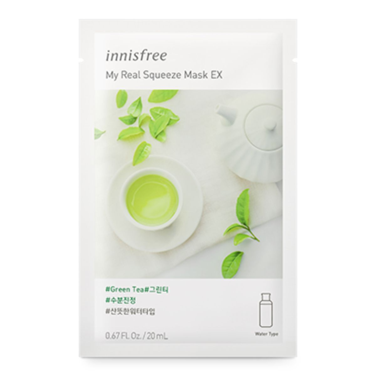 Mặt nạ dưỡng da chiết xuất từ trà xanh của Innisfree giúp tái tạo tế bào, làm sáng da và tăng độ đàn hồi.