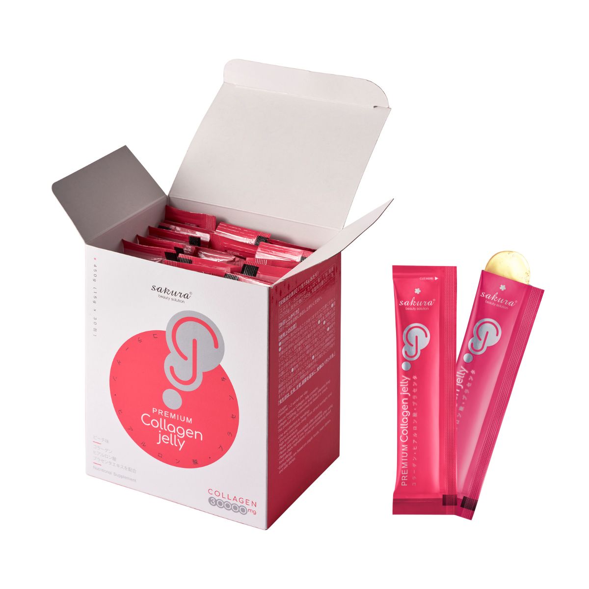 Thạch Collagen Sakura Premium bổ sung, kích thích sự sản sinh Collagen và Elastin cho làn da săn chắc và đàn hồi