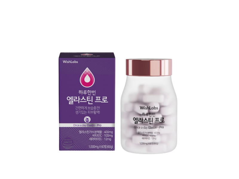 Viên uống Wishlabs Collagen Once A Day Elastin-Pro giúp tăng sinh Collagen và Elastin giúp da giữ được sự săn chắc.