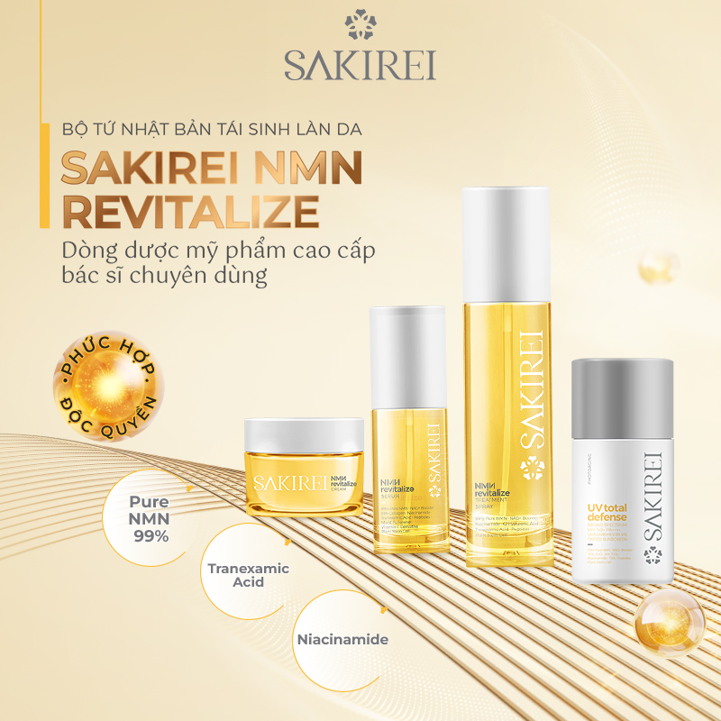 Sakirei NMN Revitalize - Bộ sản phẩm phục hồi da chứa NMN