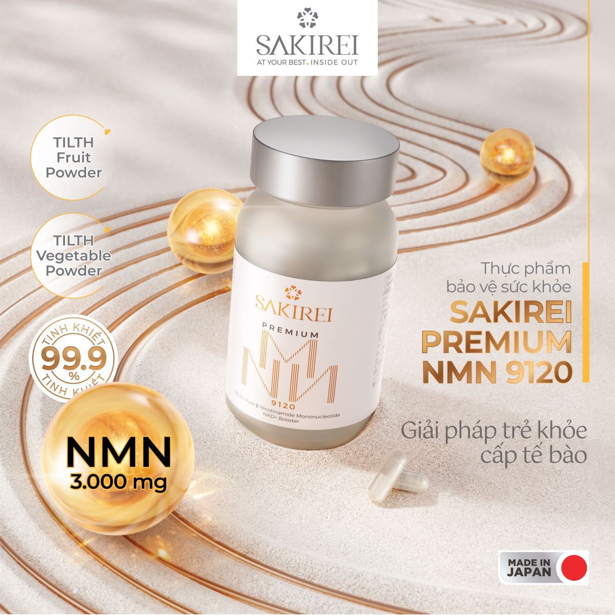 Thực phẩm bảo vệ sức khỏe Sakirei Premium NMN 9120