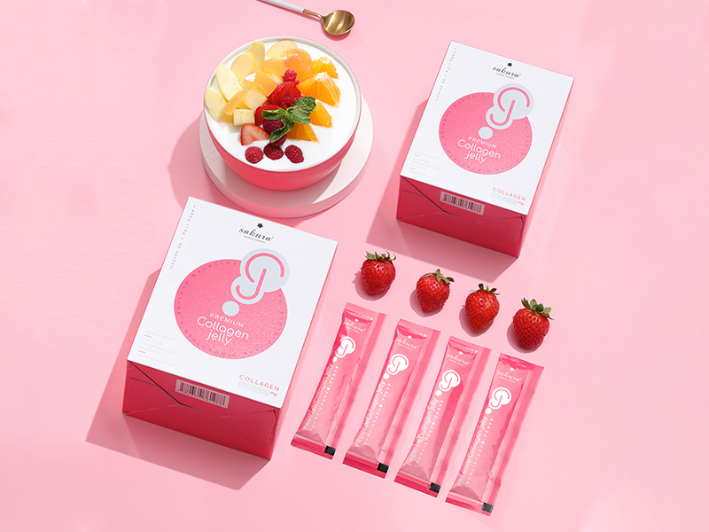 Thạch Collagen Jelly sáng da, chống lão hoá Sakura Premium Collagen Jelly. 